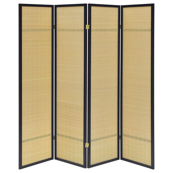 Pearce 4-panel Bamboo Room Divider Folding Screen Natural