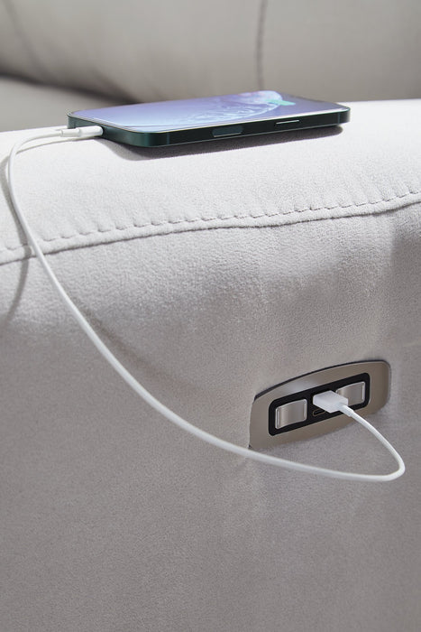 Social Pointe Reclining Sectional with Storage Console