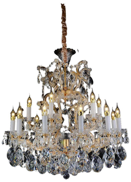Lighting San Carlo 19 Light Chandelier in Clear and Gold