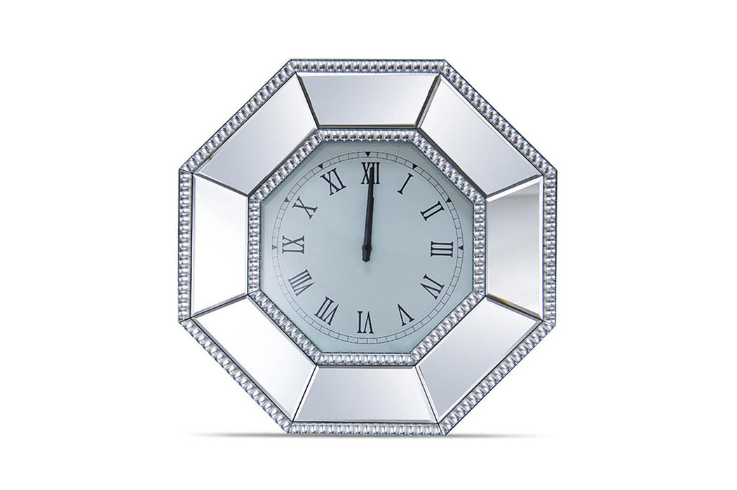 Montreal Octagonal Mirrored Wall Clock