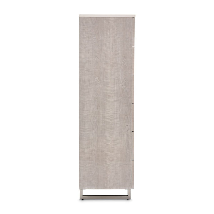 AICO Marin 6-Drawer Chest in Greige