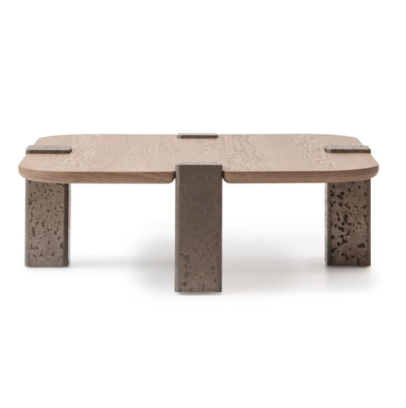 AICO Furniture Bristol Point Large Cocktail Table in Saddle Brown