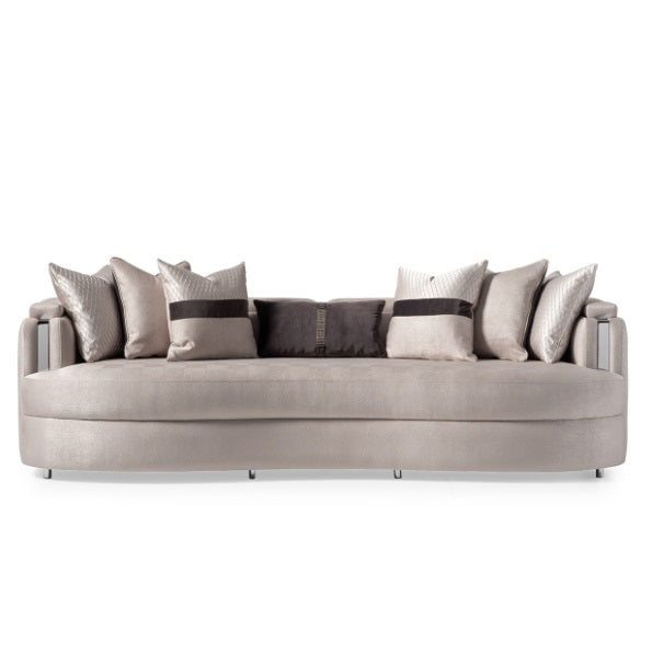 AICO Furniture Carmela Mansion Sofa Zinc in Silver