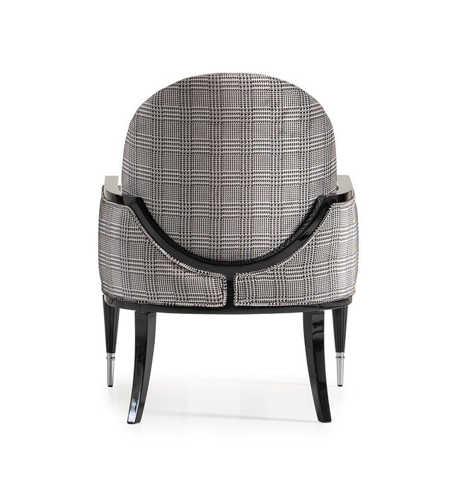 AICO La Francaise Accent Chair in Domino/Black