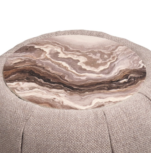 AICO Furniture Lucca Side Table in Silver