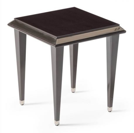 AICO Lousanne Side Table in Glossy Mocha Sand