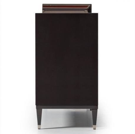 AICO Lousanne Console in Glossy Mocha Sand