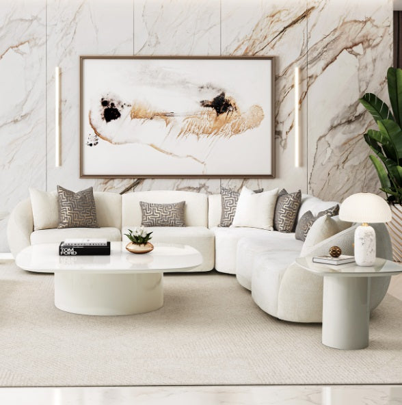 AICO Furniture Le Montreaux Armless Chair in Gardenia