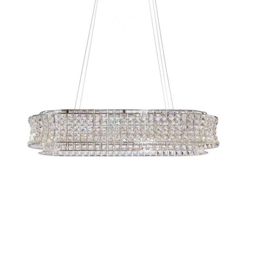 AICO Furniture Lighting Galaxy Oval LED Chandelier in Chrome image