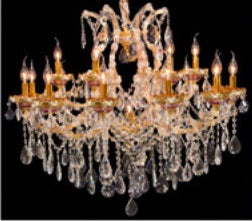 AICO Furniture Lighting Chantilly 19 Light Chandelier in Gold image