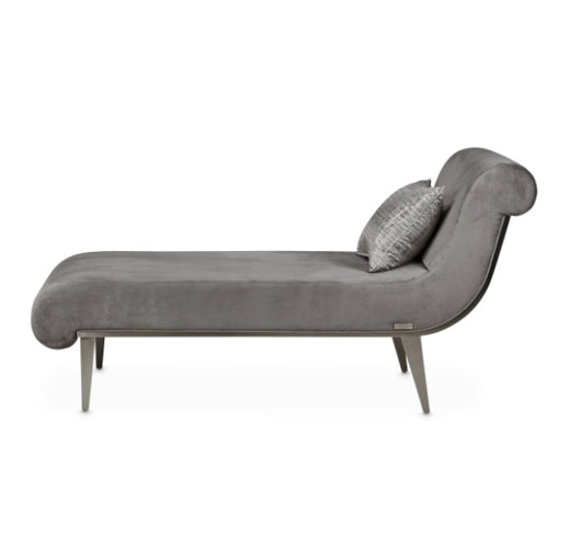 AICO Furniture Roxbury Park Chaise in Gray Pearl