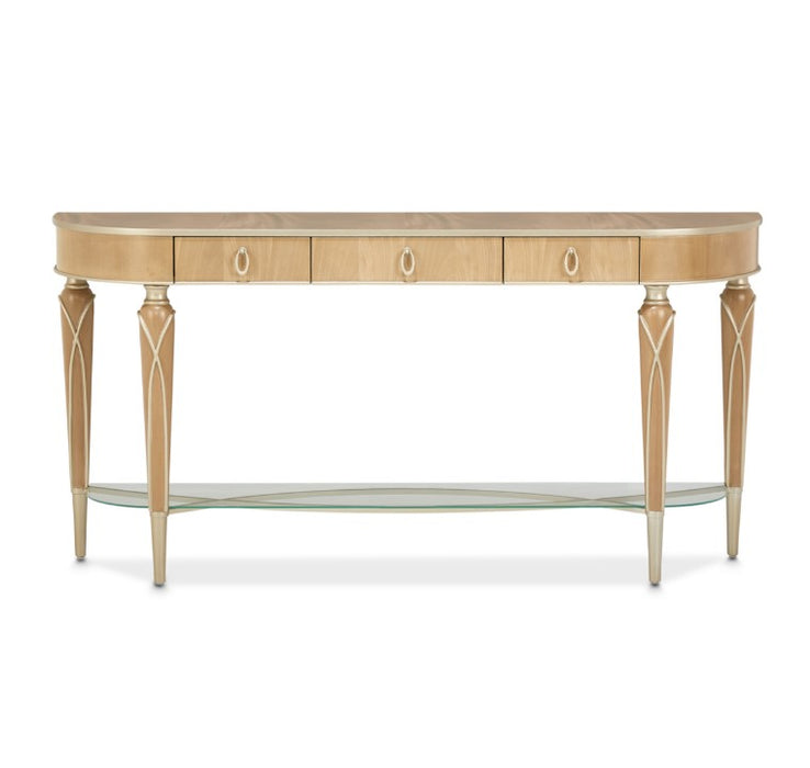AICO Villa Cherie Console Table in Caramel