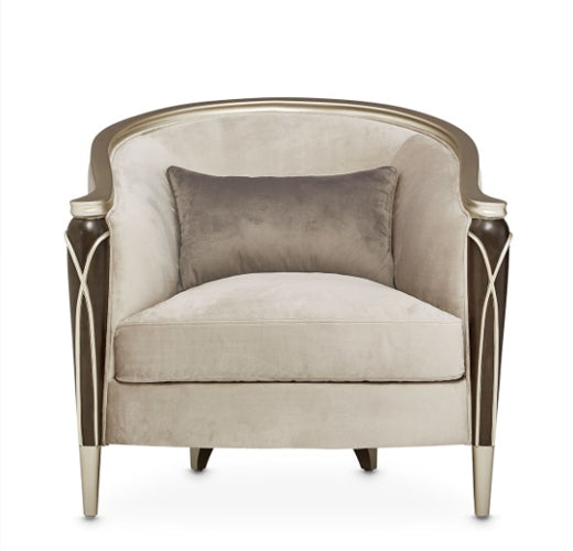 AICO Villa Cherie Matching Accent Chair in Hazelnut