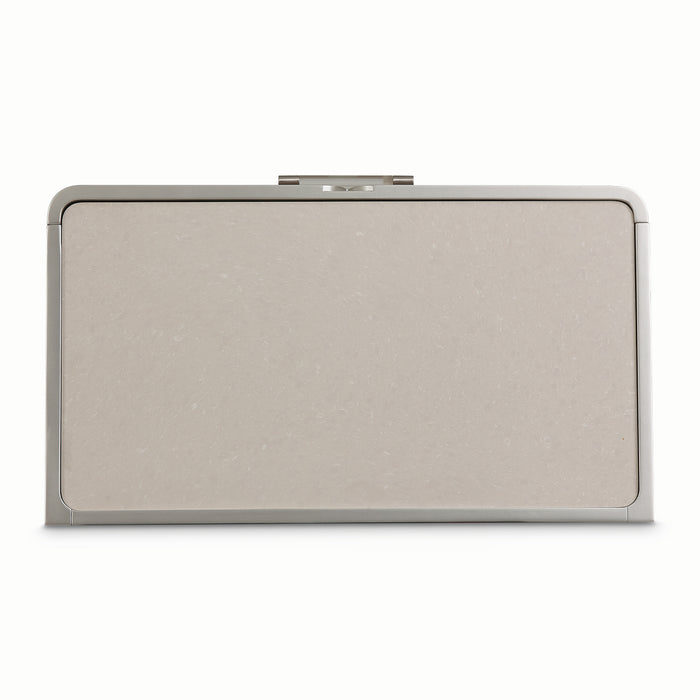 AICO Lanterna Nightstand in Silver Mist