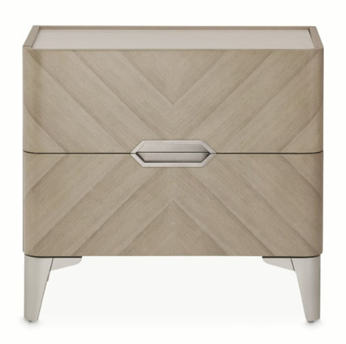 AICO Furniture Penthouse Nightstand in Ash Gray