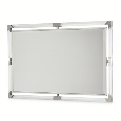 AICO Furniture Penthouse Wall Mirror in Ash Gray