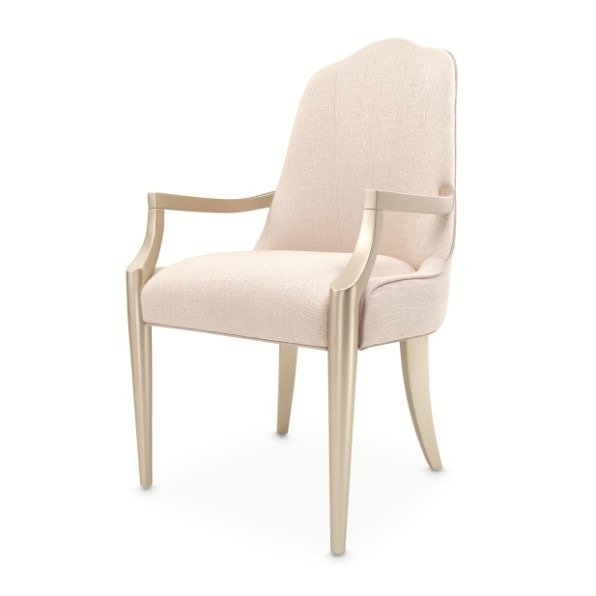AICO Malibu Crest Arm Chair in Chardonnay (Set of 2)