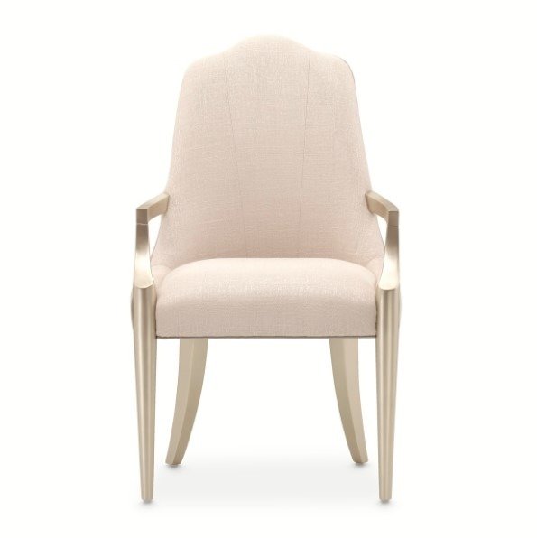 AICO Malibu Crest Arm Chair in Chardonnay (Set of 2)