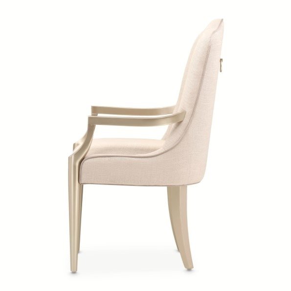 AICO Malibu Crest Arm Chair in Chardonnay (Set of 2)