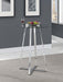 Zanella Round 30-inch Glass Top Bistro Bar Table Chrome