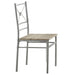 Anna 5-piece Rectangular Dining Table Set Silver