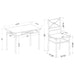 Anna 5-piece Rectangular Dining Table Set Silver