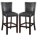 Alberton Leatherette Upholstered Bar Chair Black (Set of 2)