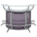 Dallas 3-piece Curved Freestanding Home Bar Cabinet Silver