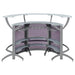 Dallas 3-piece Curved Freestanding Home Bar Cabinet Silver