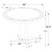 Marietta Round Dining and Billiard Poker Game Table Tobacco
