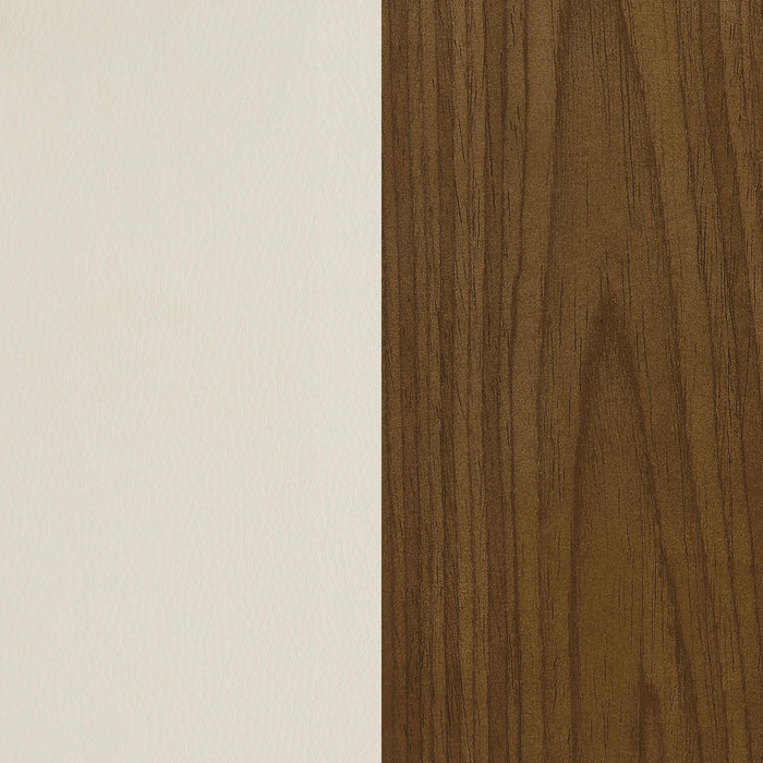 Zion Upholstered Swivel Bar Stool Walnut and Ecru