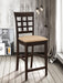 Gabriel Lattice Back Counter Chair Cappuccino (Set of 2)