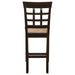 Gabriel Lattice Back Counter Chair Cappuccino (Set of 2)