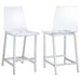 Juelia Clear Acrylic Counter Chair Chrome (Set of 2)