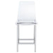 Juelia Clear Acrylic Counter Chair Chrome (Set of 2)