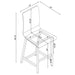 Juelia Clear Acrylic Counter Chair Chrome (Set of 2)