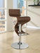 Covina Adjustable Bar Stool Walnut and Chrome