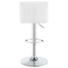 Berrington Upholstered Adjustable Bar Stool White (Set of 2)