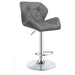Berrington Upholstered Adjustable Bar Stool Grey (Set of 2)