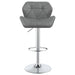Berrington Upholstered Adjustable Bar Stool Grey (Set of 2)