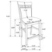 Gabriel 5-piece Square Counter Height Dining Set Cappuccino