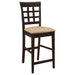 Gabriel 5-piece Square Counter Height Dining Set Cappuccino