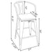 Cavalier Metal Bar Chair Dark Elm and Matte Black (Set of 2)