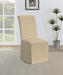 Shawna Upholstered Skirted Side Chair Light Khaki (Set of 2)
