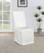 Shawna Upholstered Skirted Side Chair White (Set of 2)