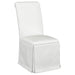 Shawna Upholstered Skirted Side Chair White (Set of 2)