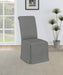 Shawna Upholstered Skirted Side Chair Light Grey (Set of 2)