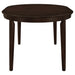 Gabriel Oval 60-inch Extension Leaf Dining Table Cappuccino