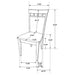 Gabriel 5-piece Rectangular 59-inch Dining Set Cappuccino