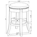 Aboushi Backless Swivel Counter Stool Brown (Set of 2)